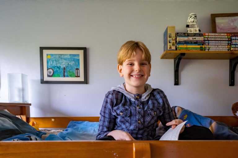 Plymouth Fostering Boy Reading
